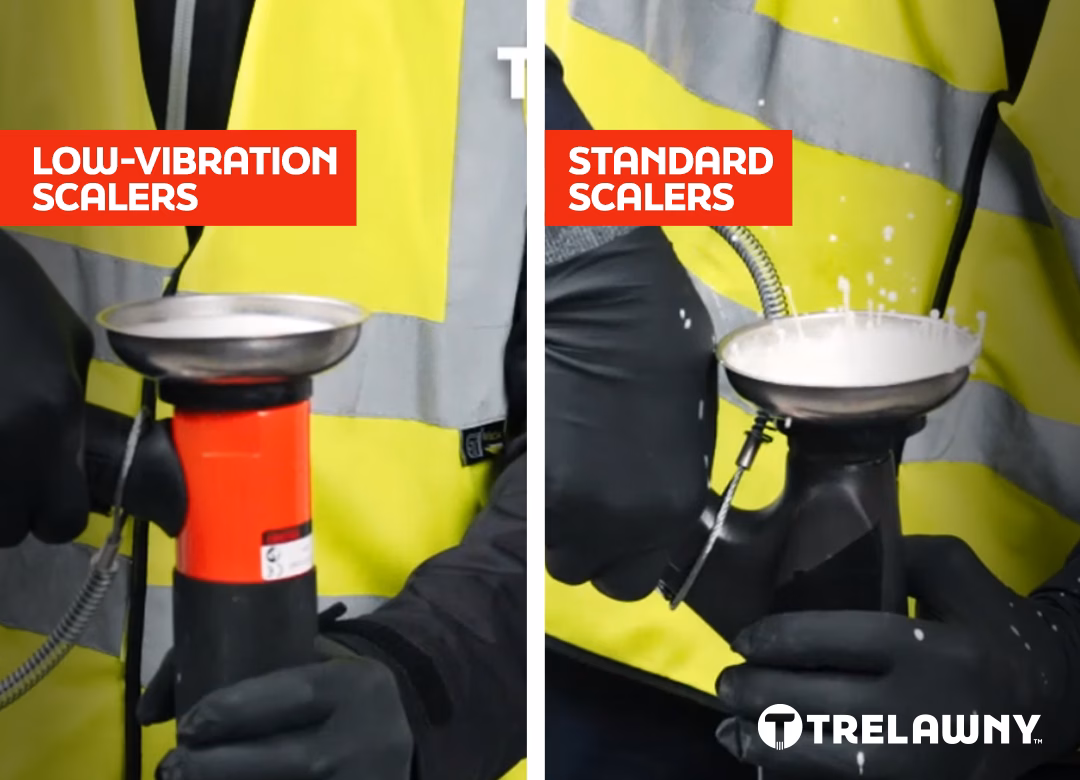 Low-vibration needle scaler vs standard needle scaler